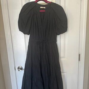 Ulla Johnson Black midi length fit and flare dress - Size 8